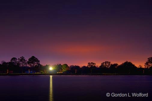 Fishing Pond At Night_46054.jpg - Photographed at Lake Martin near Breaux Bridge, Louisiana, USA.